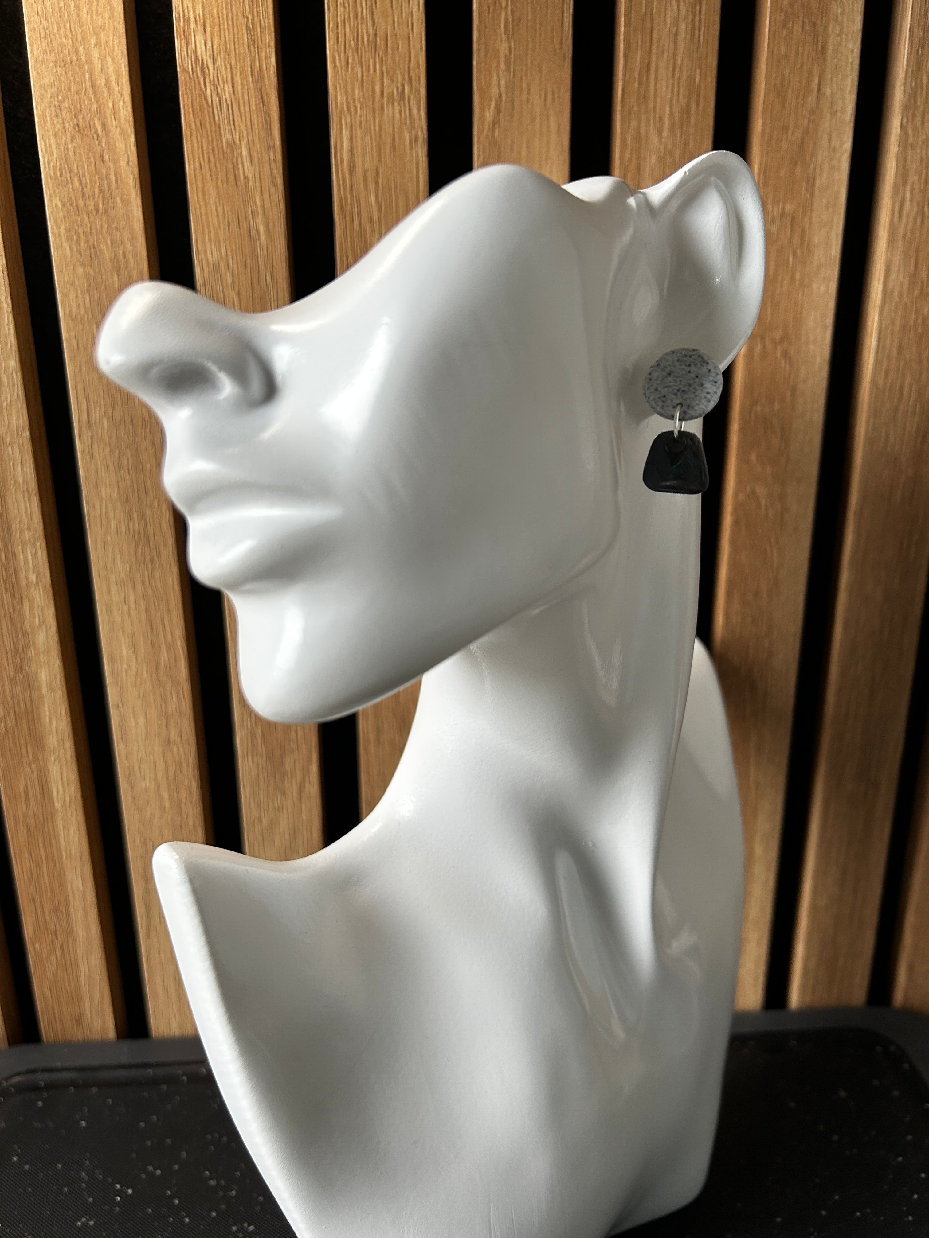 Mix & Match Oorbellen - grijs-zwart