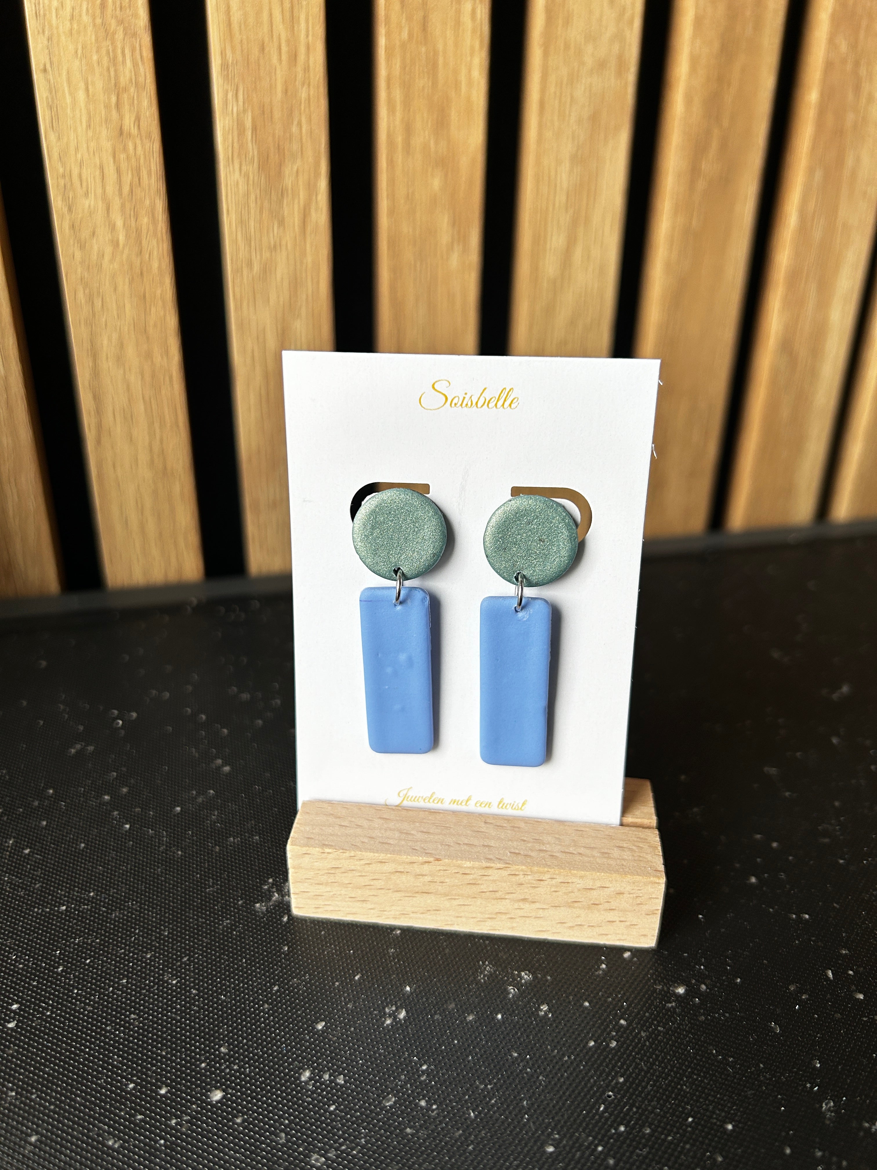 Mix & Match Oorbellen - groen - blauw