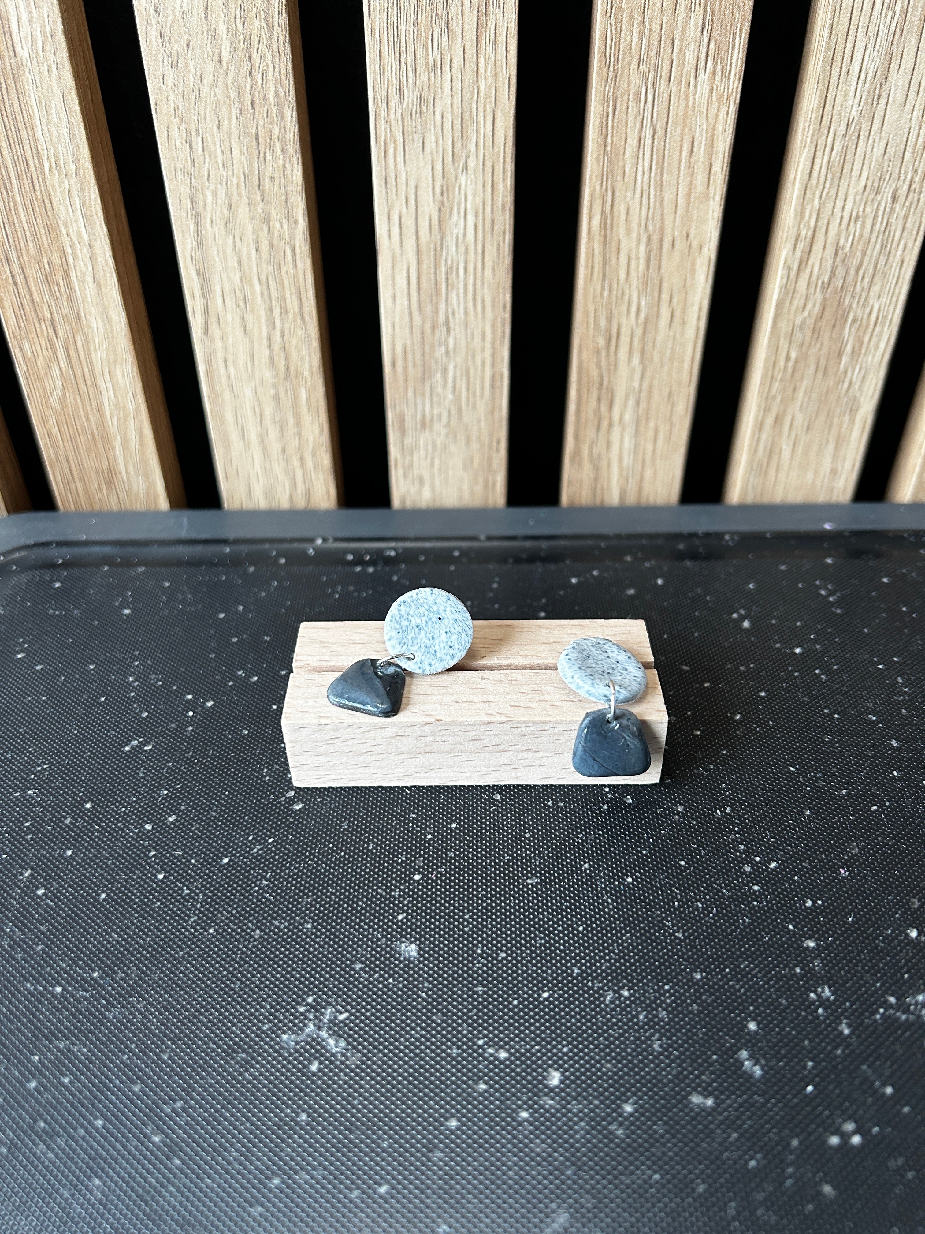 Mix & Match Oorbellen - grijs-zwart