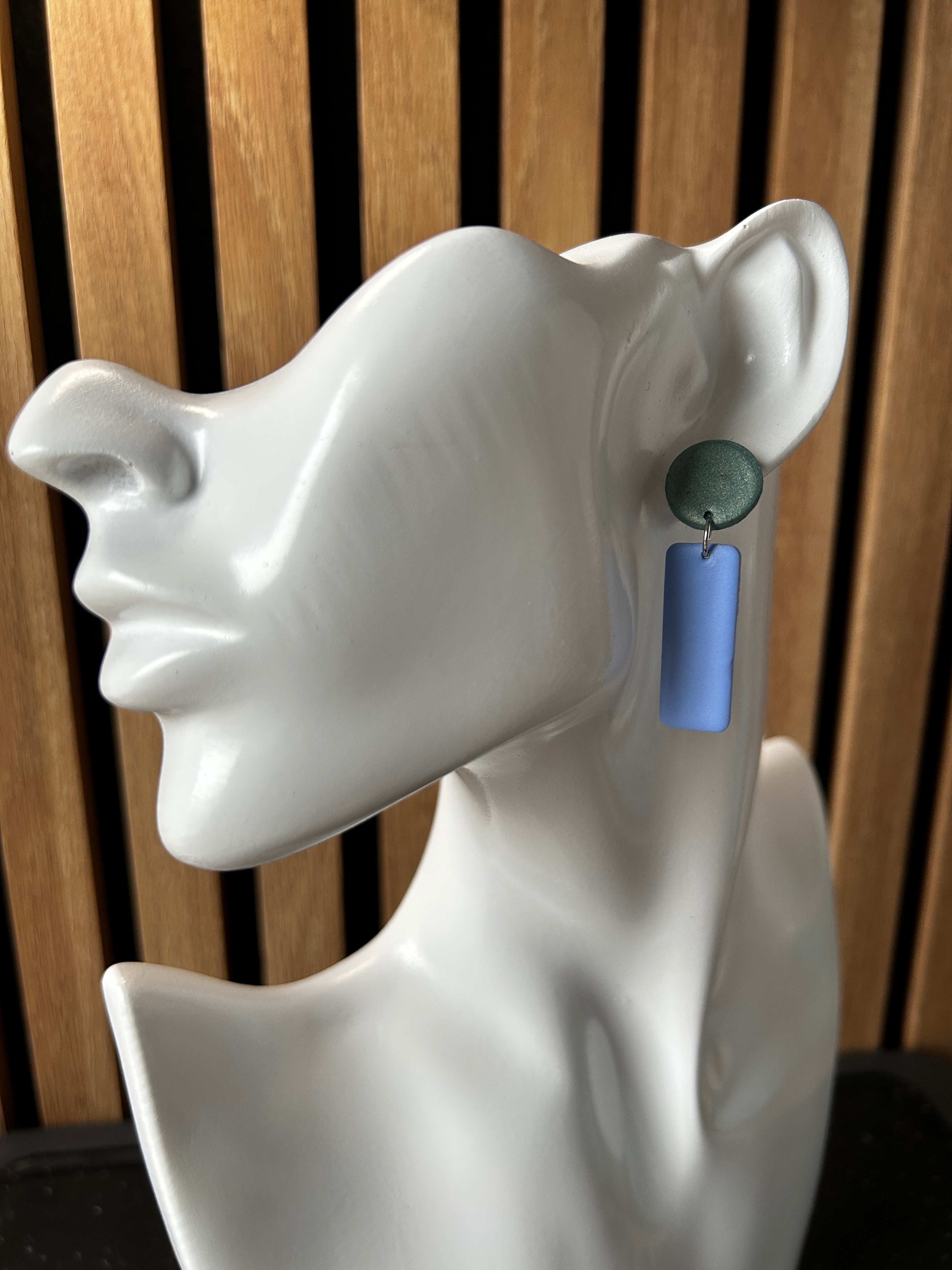 Mix & Match Oorbellen - groen - blauw