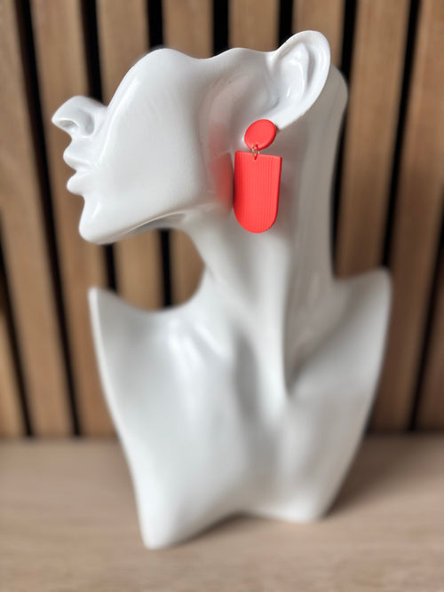 Axelle oorbellen poppy rood
