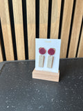 Mix & Match Oorbellen - Bordeaux - beige