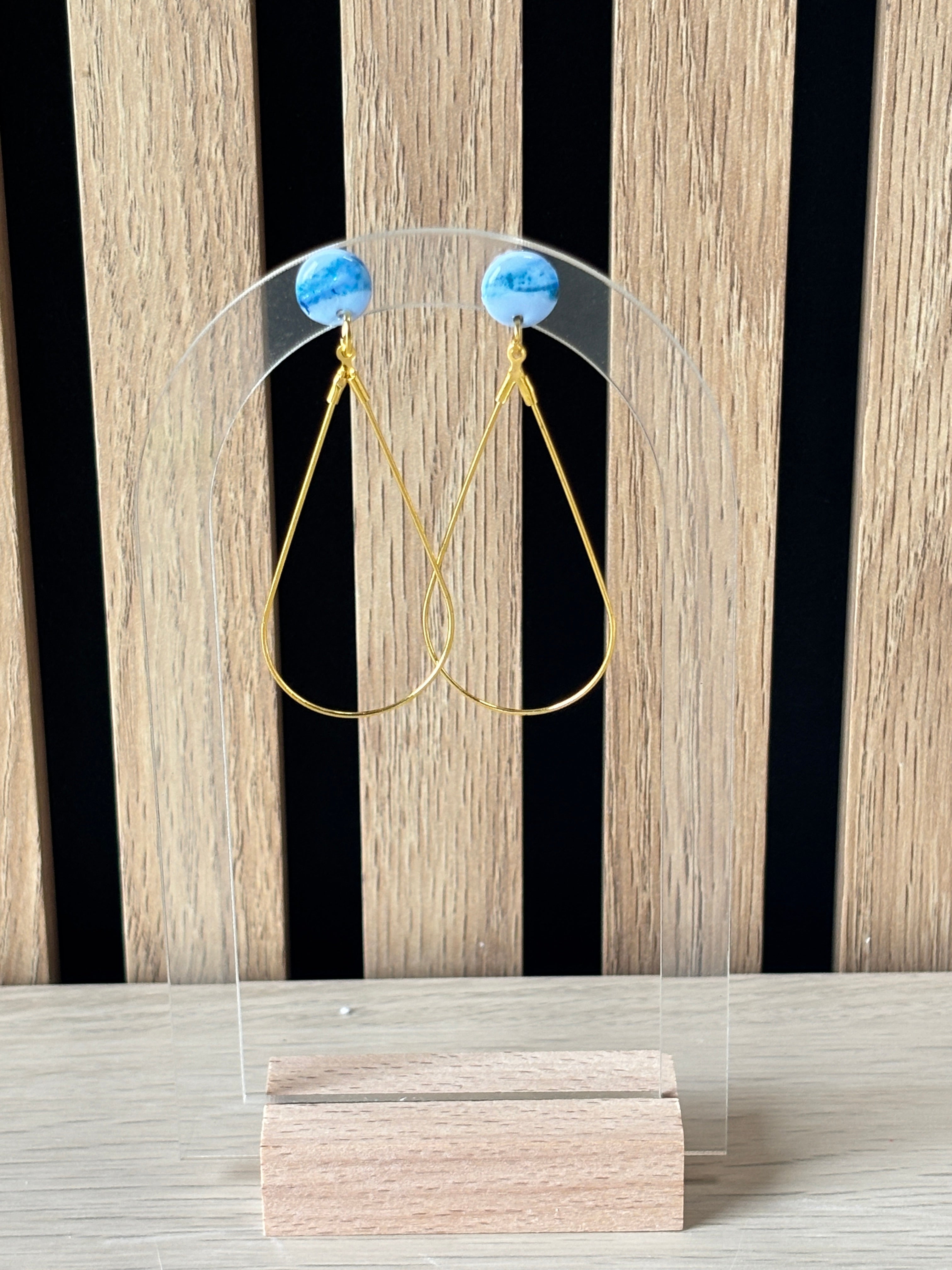 Lola goud blauw marmer