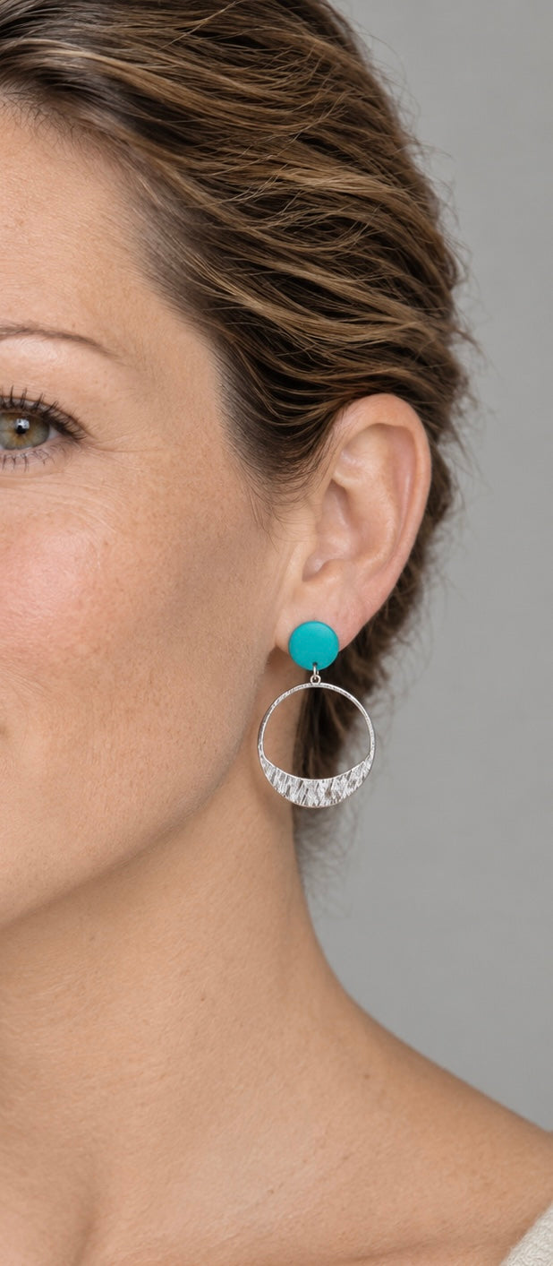 Chloé oorbellen groen zilver