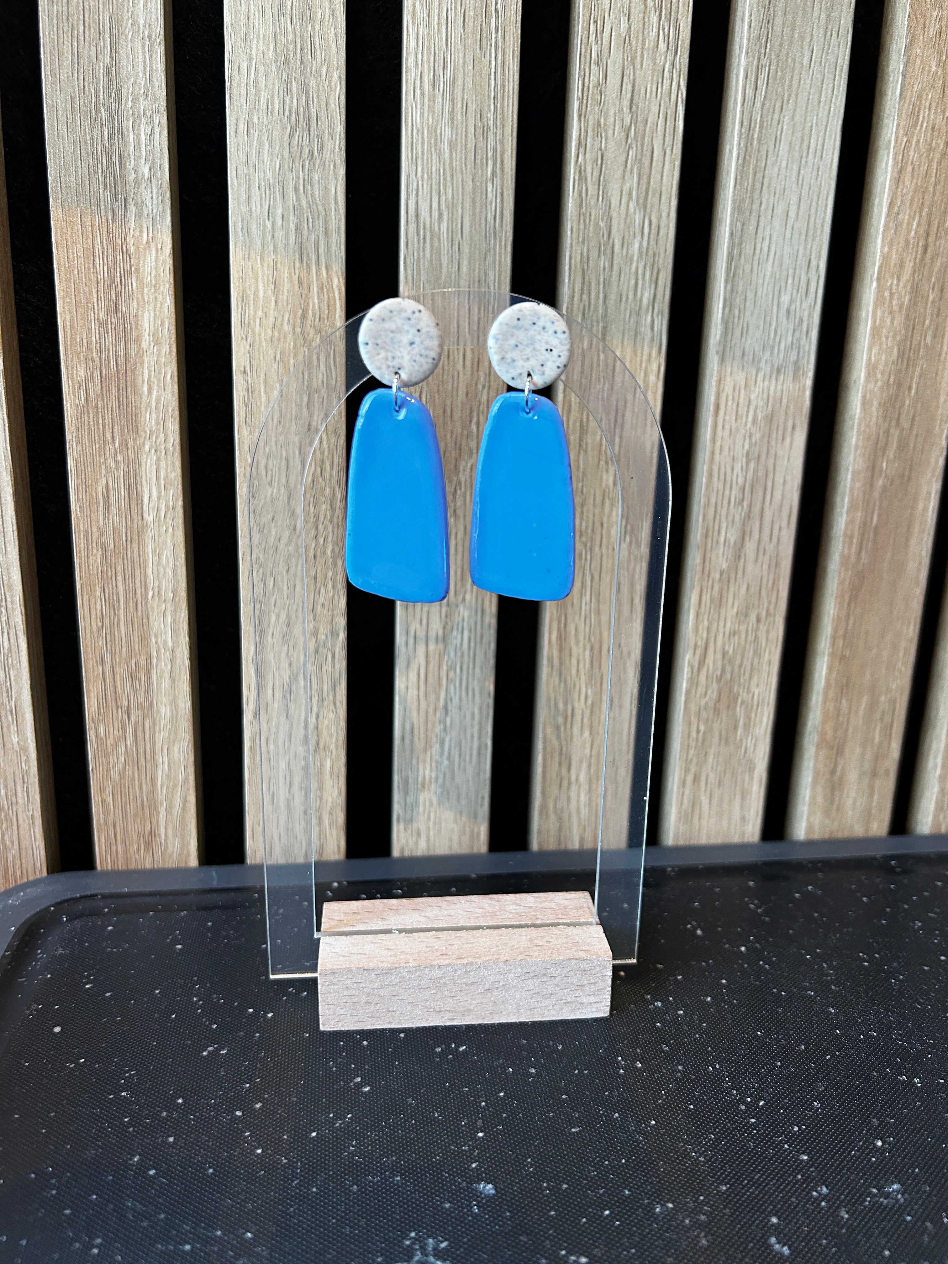 Mix & Match Oorbellen - Savannah beige - blauw