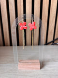 Fee oorbellen poppy rood