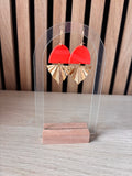 Obe oorbellen poppy rood