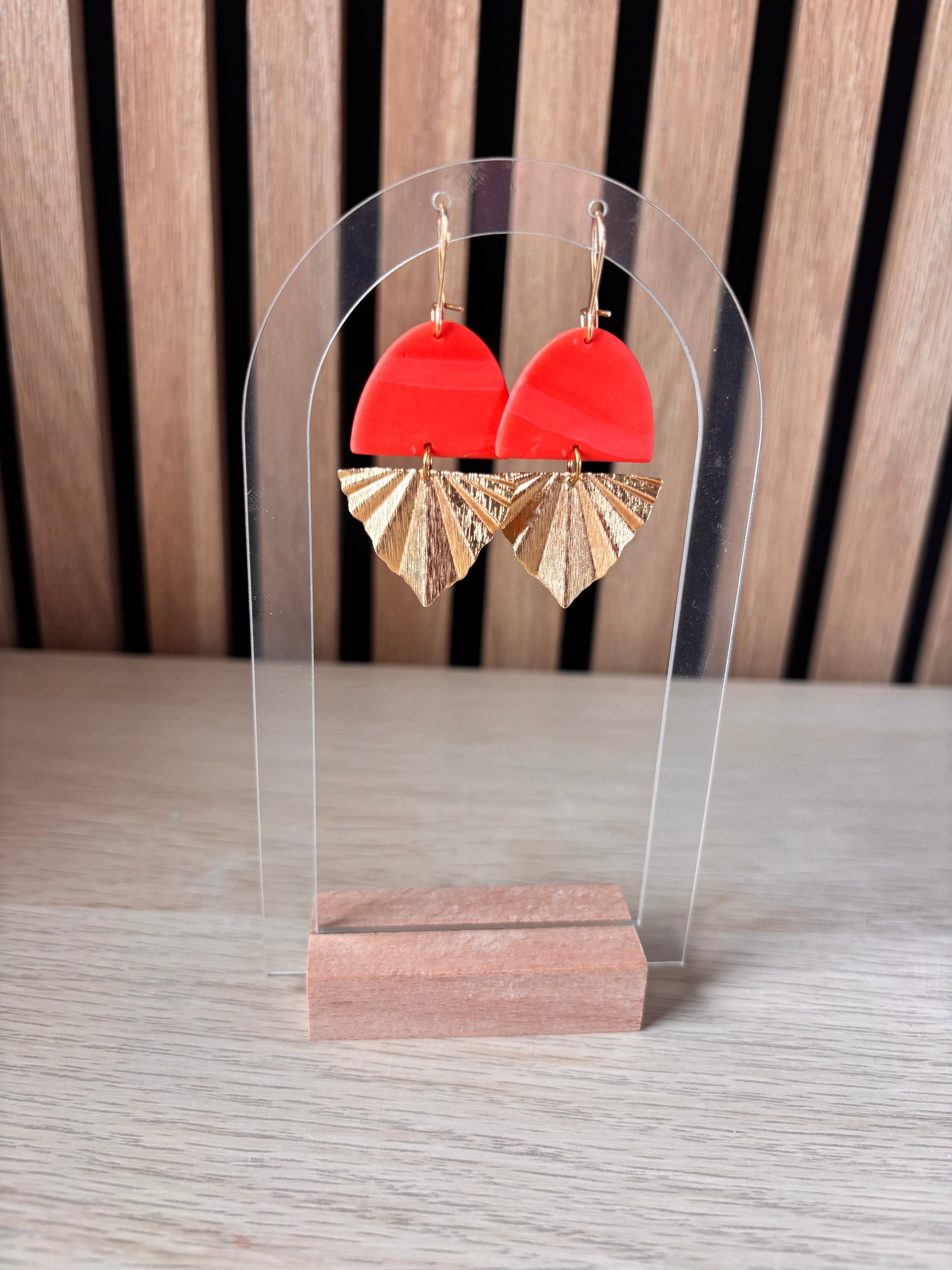 Obe oorbellen poppy rood