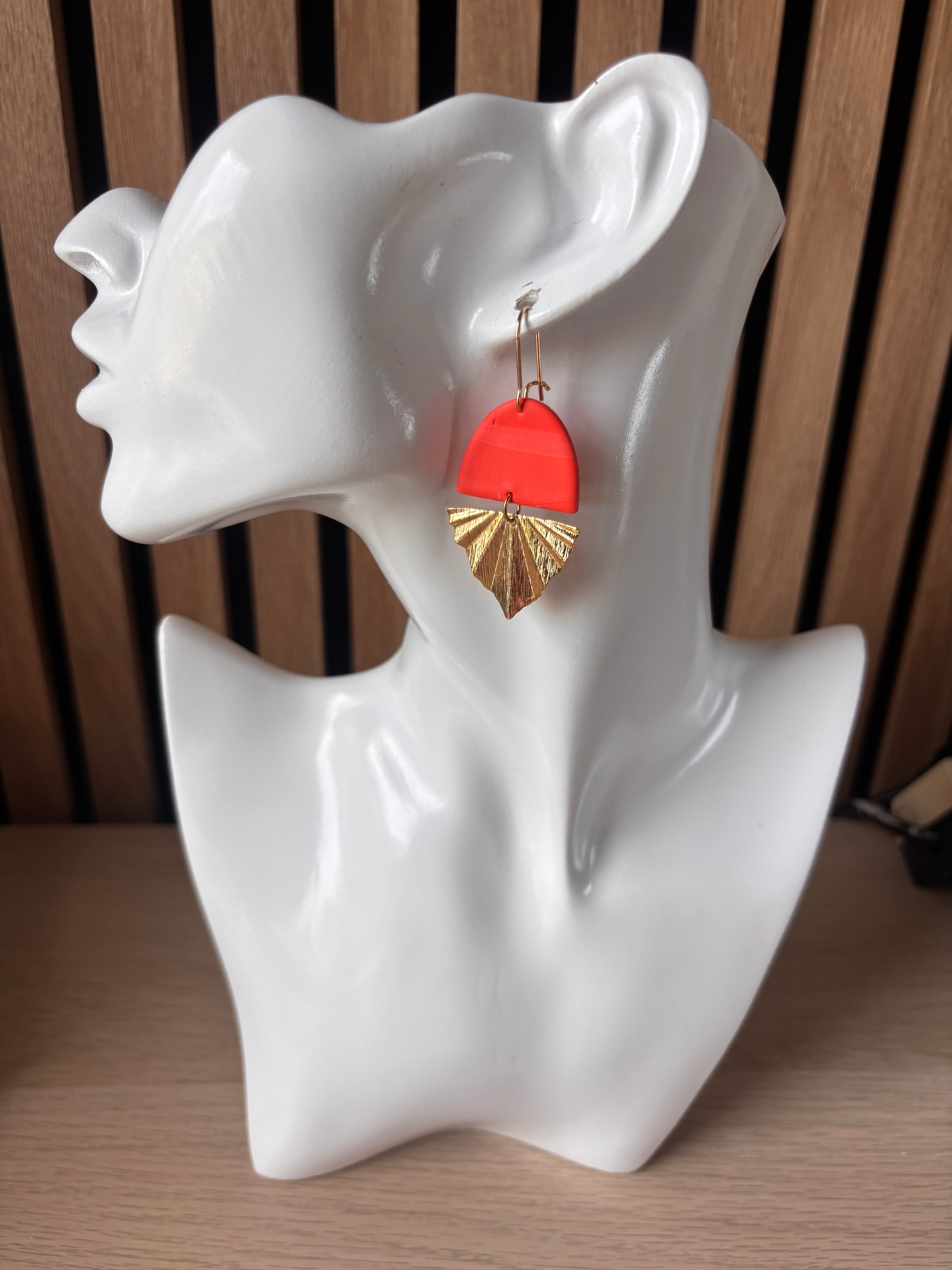 Obe oorbellen poppy rood