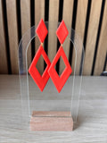 Julie oorbellen poppy rood