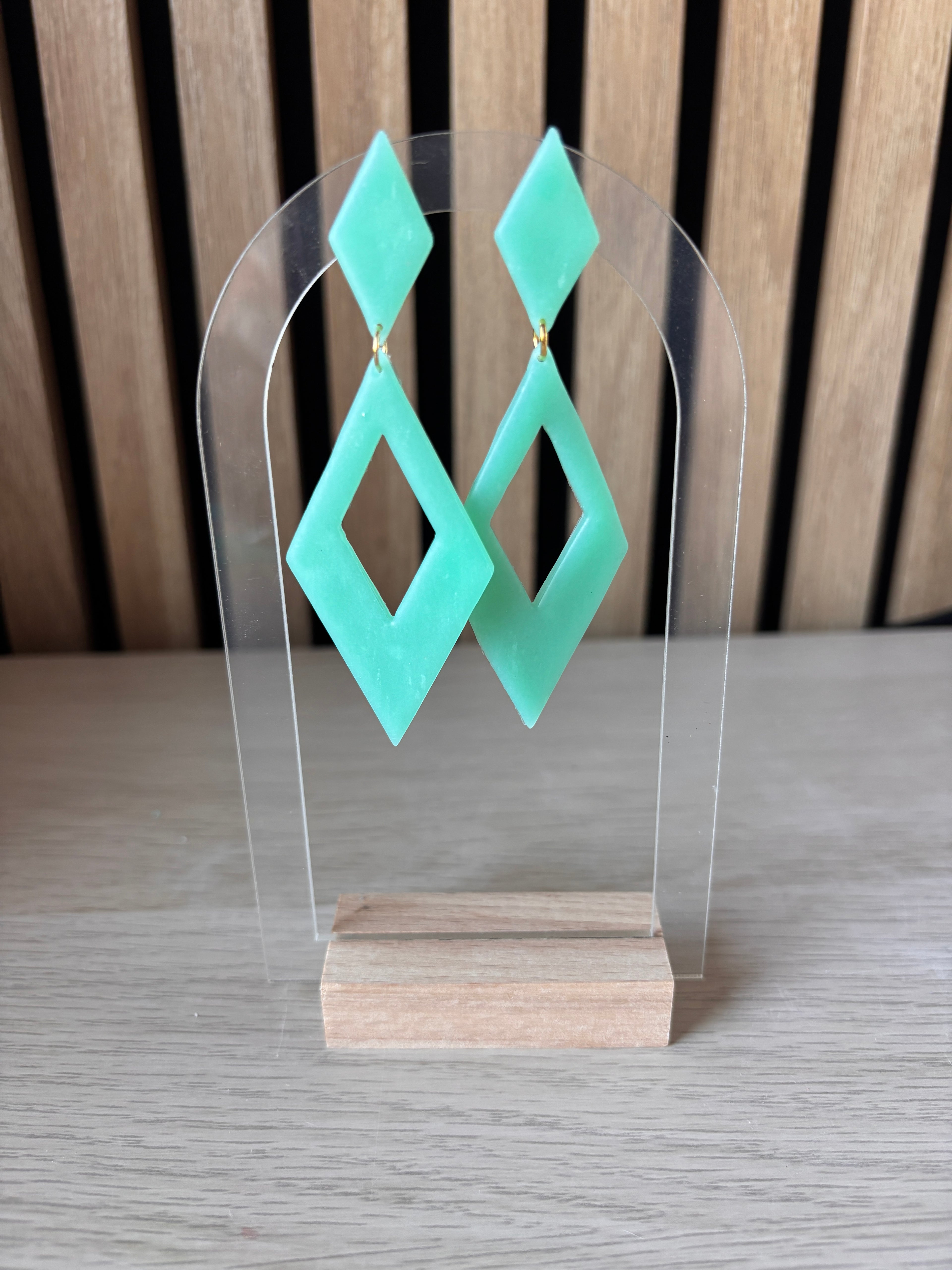 Julie oorbellen zacht groen