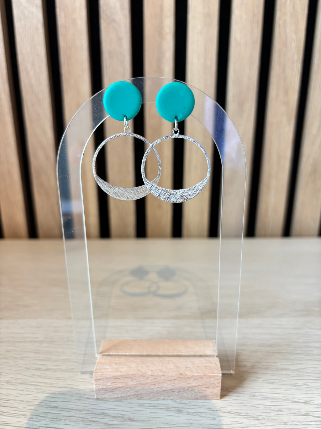 Chloé oorbellen groen zilver